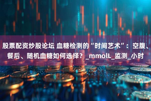股票配资炒股论坛 血糖检测的“时间艺术”：空腹、餐后、随机血糖如何选择？_mmolL_监测_小时